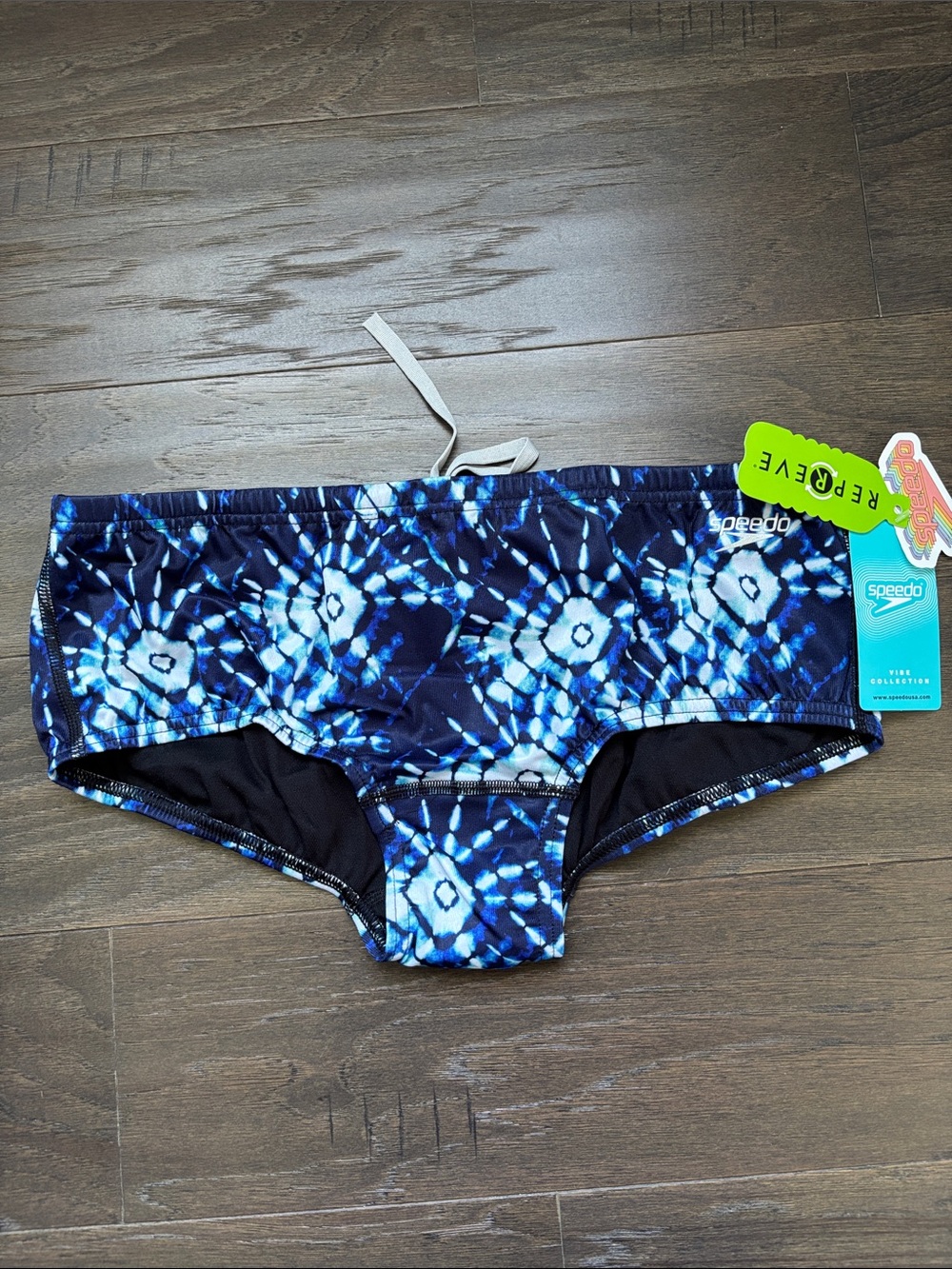Speedo Eco Endurance Party Palm  swim briefs,elastic drawcord waist